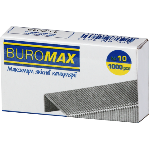 Скоби №10, ЛЮКС, 1000шт., BM.4411 BUROMAX